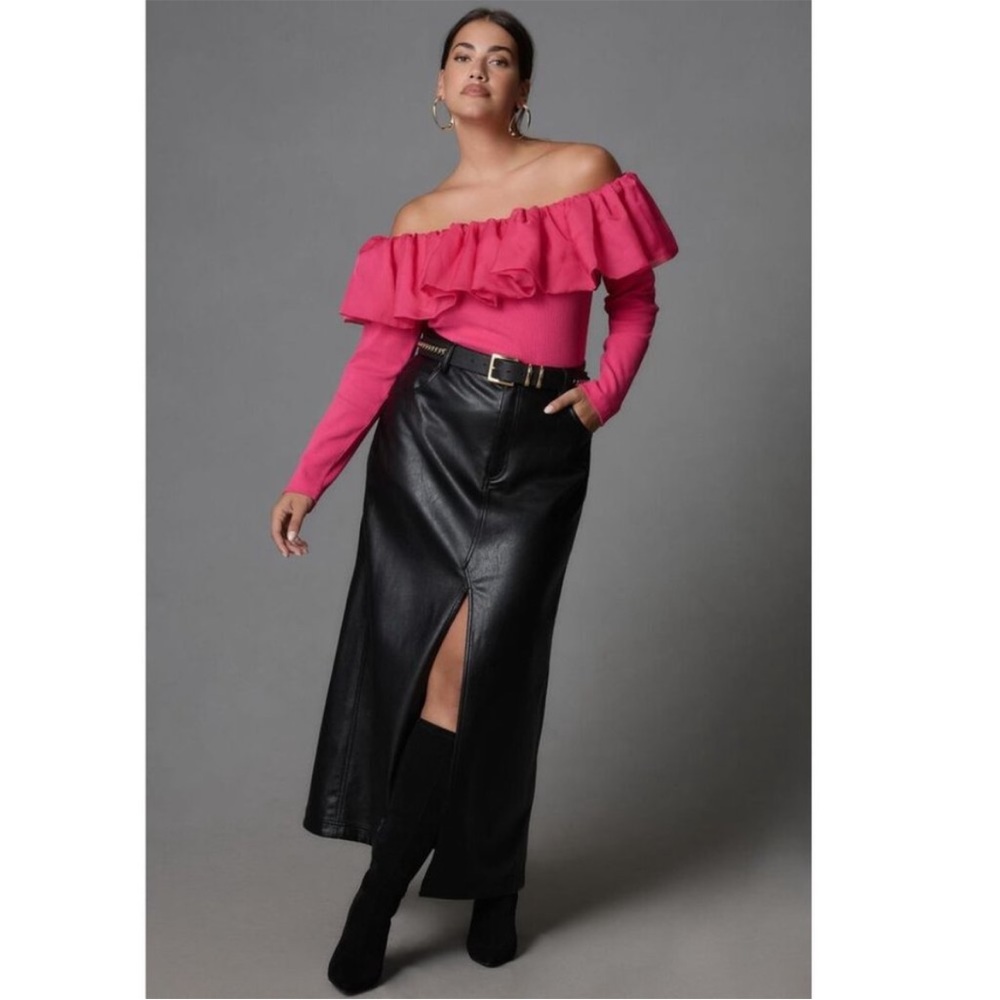 Anthropologie off the shoulder organza blouse BRAND NEW